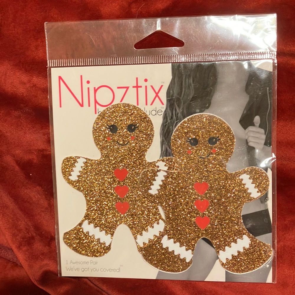 Nipztix Pair of Gingerbread Festive Nipple Covers
